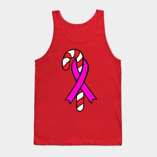 Candy Cane Awareness Ribbon (Pink) Tank Top